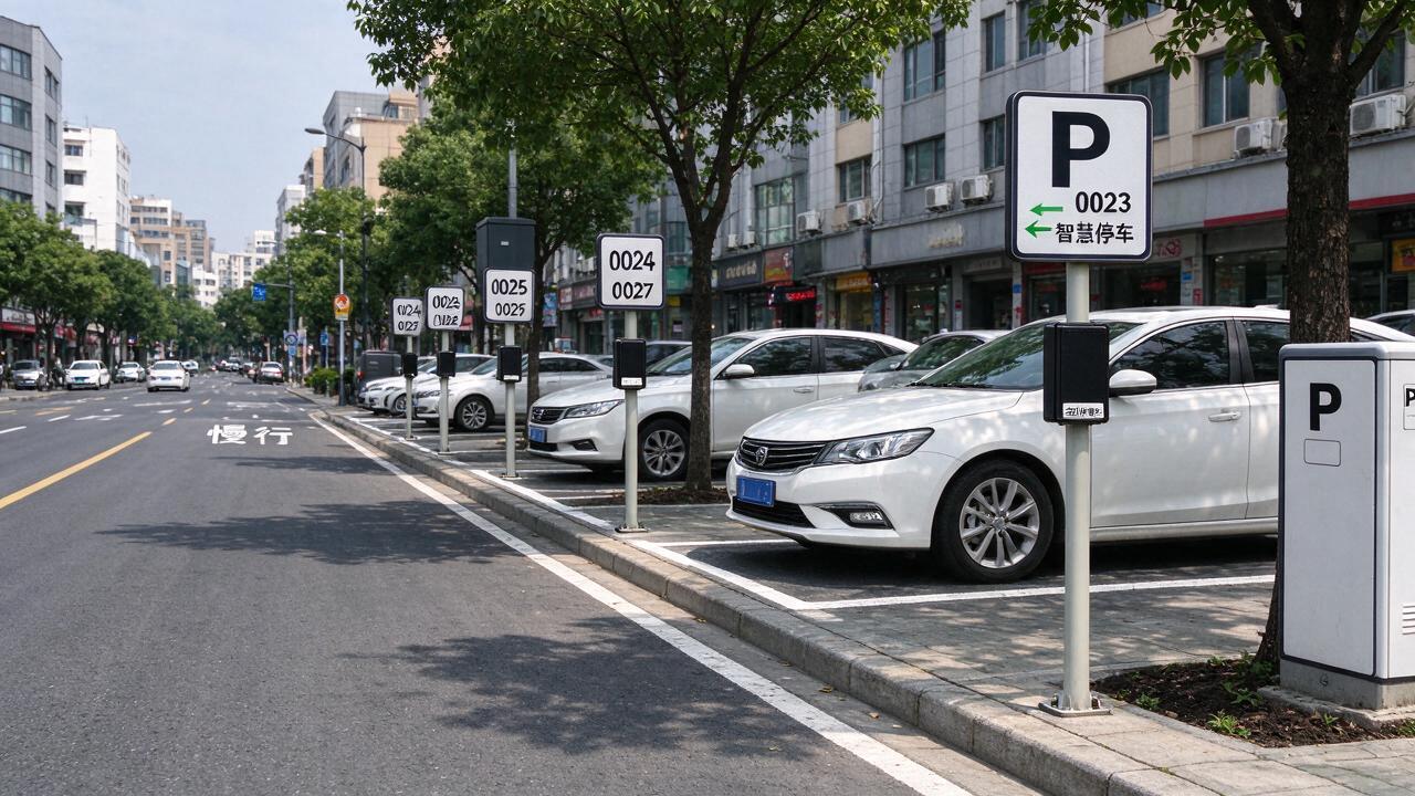 某县级市城市级路内停车管理项目 现场图2